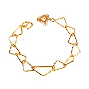 雅典娜的獻禮-三角形幾何黃金手鍊 雅典娜的獻禮-三角形幾何黃金手鍊