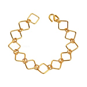 漫時光-方型黃金手鍊-日好 漫時光-方型黃金手鍊-日好