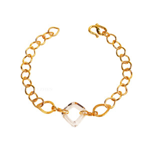 漫漫星雨-透明水晶黃金手鍊-日好 漫漫星雨-透明水晶黃金手鍊-日好