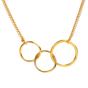 自由的靈魂-圓形幾何黃金項鍊 自由的靈魂-圓形幾何黃金項鍊