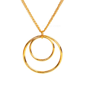 午後陽光-雙圓環黃金項鍊-日好 午後陽光-雙圓環黃金項鍊-日好