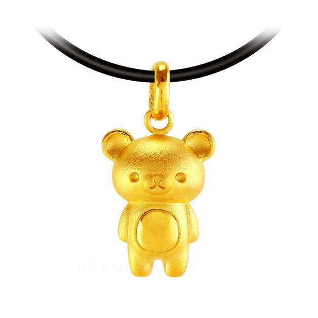 療癒時光-拉拉熊黃金墜子-Rilakkuma