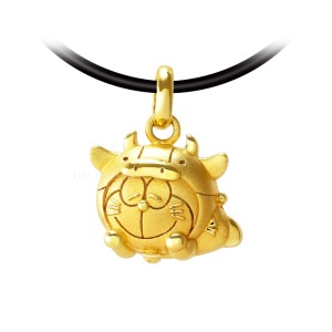 生肖牛-哆啦a夢Doraemon-十二生肖-黃金墜子 生肖牛-哆啦a夢Doraemon-十二生肖-黃金墜子