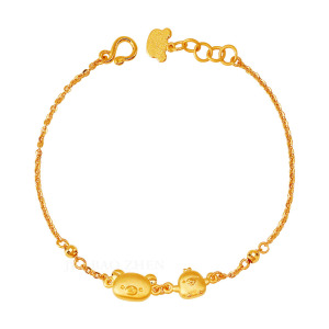 愜意時光-拉拉熊黃金手鍊-Rilakkuma 愜意時光-拉拉熊黃金手鍊-Rilakkuma