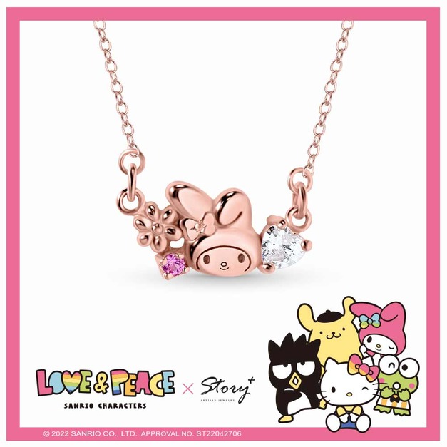 My Melody美樂蒂純銀項鍊-Love&Peace系列