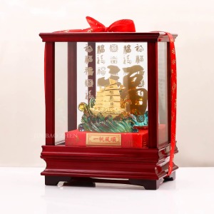 一帆風順-帆船造型純黃金藝術擺件 一帆風順-帆船造型純黃金藝術擺件