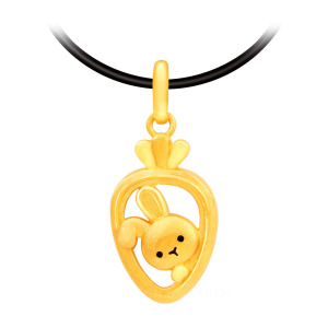 蘿蔔兔兔-兔年開運黃金墜子-金兔來了 蘿蔔兔兔-兔年開運黃金墜子-金兔來了