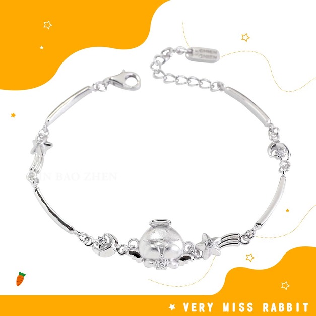 萌萌天使-好想兔純銀手鍊-Very miss rabbit