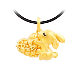 卯喜兔-兔年開運黃金墜子-錢兔似錦 卯喜兔-兔年開運黃金墜子-錢兔似錦