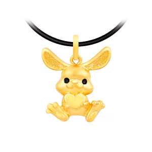 暖心兔-兔年開運黃金墜子-錢兔似錦 暖心兔-兔年開運黃金墜子-錢兔似錦