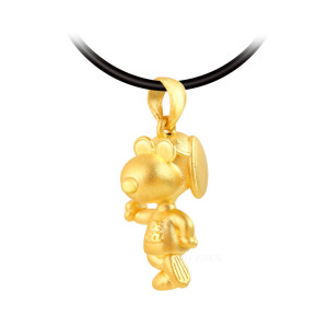 酷酷史努比-SNOOPY黃金墜子 酷酷史努比-SNOOPY黃金墜子