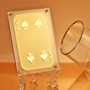 事事如意黃金撲克牌-黑桃4 事事如意黃金撲克牌-黑桃4