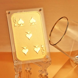 五福臨門黃金撲克牌-黑桃5 五福臨門黃金撲克牌-黑桃5