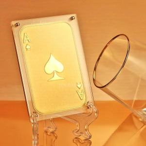 一鳴驚人/一枝獨秀黃金撲克牌-黑桃A 一鳴驚人/一枝獨秀黃金撲克牌-黑桃A