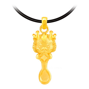 金湯匙龍-龍年黃金墜-好運龍來 金湯匙龍-龍年黃金墜-好運龍來