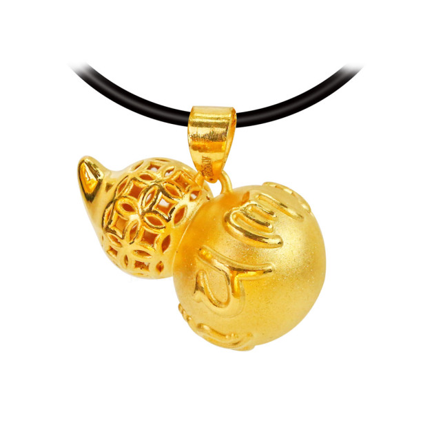 立體葫蘆墜-黃金墜子 立體葫蘆墜-黃金墜子
