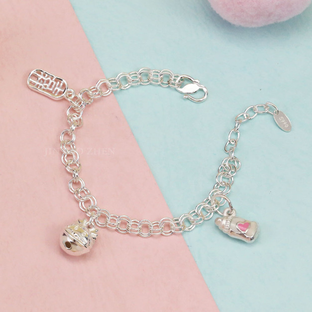 吉祥瓶安龍來-寶寶純銀手鍊