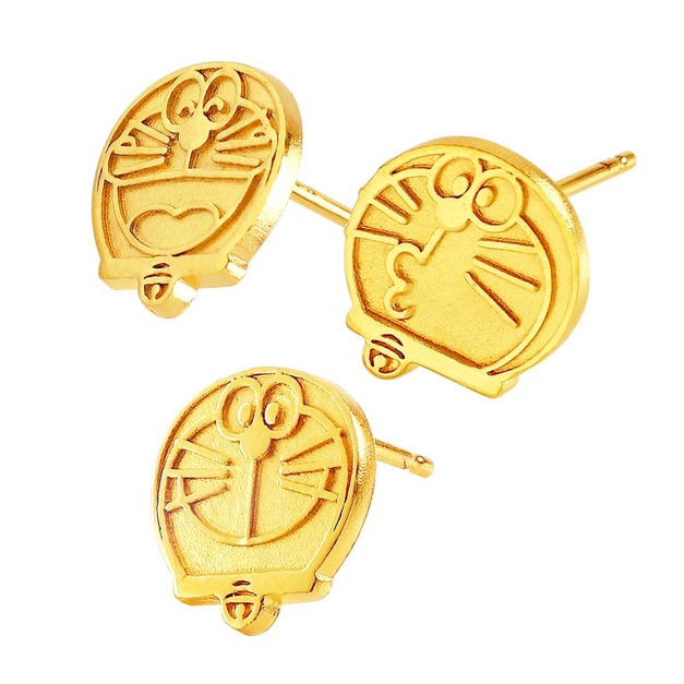 經典哆啦a夢黃金耳環-Doraemon