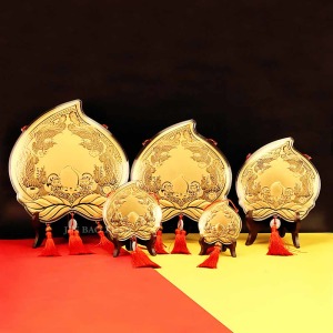 天上聖母-壽桃造型神明金牌(10-28公分) 天上聖母-壽桃造型神明金牌(10-28公分)