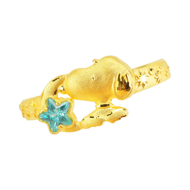 星夢守護者-史努比黃金戒指-SNOOPY