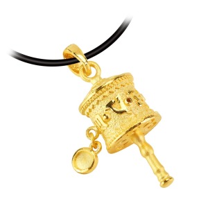 轉經輪-密宗法器黃金墜子 轉經輪-密宗法器黃金墜子