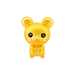 吉運福氣鼠金珠-生肖鼠-12生肖金飾 吉運福氣鼠金珠-生肖鼠-12生肖金飾