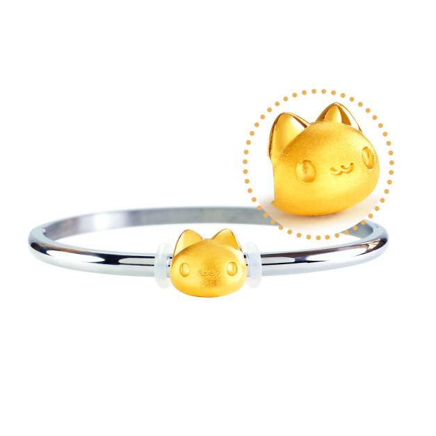 咖波黃金串珠手鍊-搭配純鋼手鍊-貓貓蟲咖波BugcatCapoo 咖波黃金串珠手鍊-搭配純鋼手鍊-貓貓蟲咖波BugcatCapoo