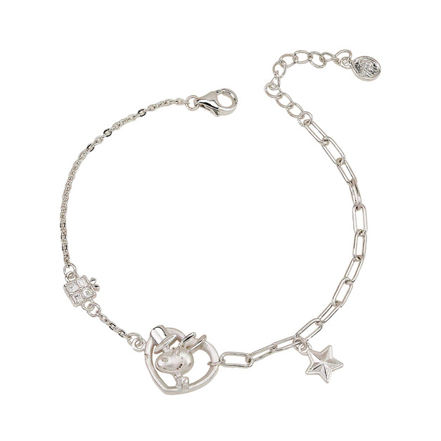 閃閃星願 史努比純銀手鍊-SNOOPY