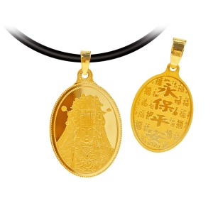 白沙屯媽祖神像金墜-小款-白沙屯媽祖黃金墜 白沙屯媽祖神像金墜-小款-白沙屯媽祖黃金墜