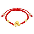 平安蛇紅繩黃金手鍊-生肖蛇 平安蛇紅繩黃金手鍊-生肖蛇