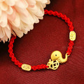 平安蛇紅繩黃金手鍊-生肖蛇_1 平安蛇紅繩黃金手鍊-生肖蛇_1