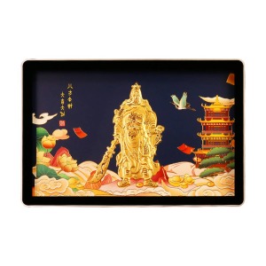 關聖帝君-黃金金箔畫擺件-相框式 關聖帝君-黃金金箔畫擺件-相框式