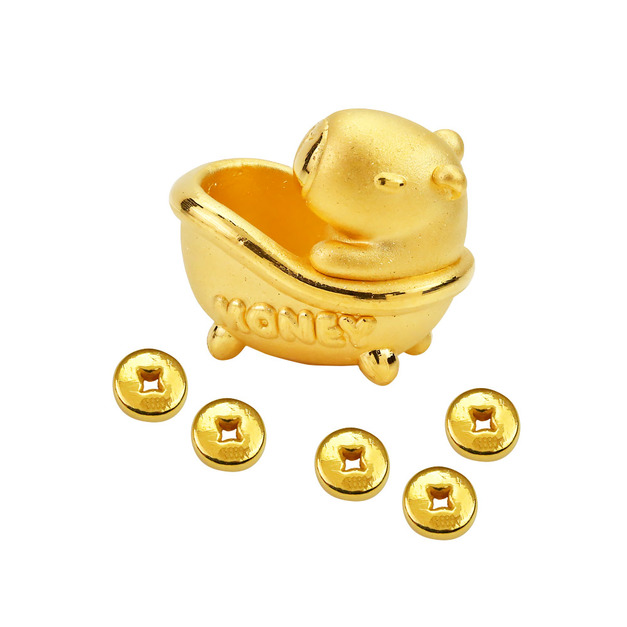 金湯泡澡水豚-立體金豆存錢筒-水豚君Capybara