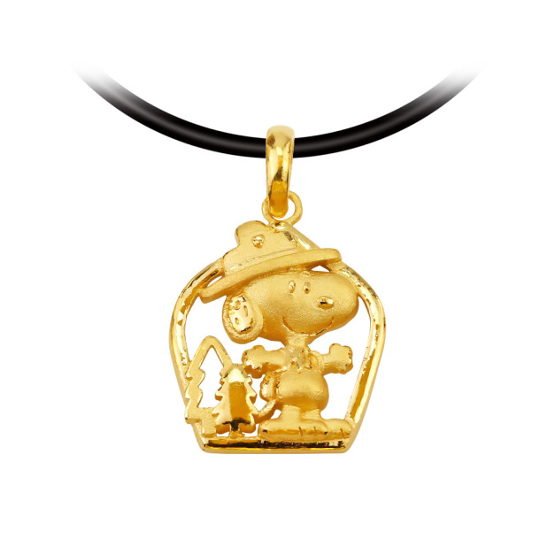 森林漫步-史努比黃金墜子-SNOOPY 森林漫步-史努比黃金墜子-SNOOPY