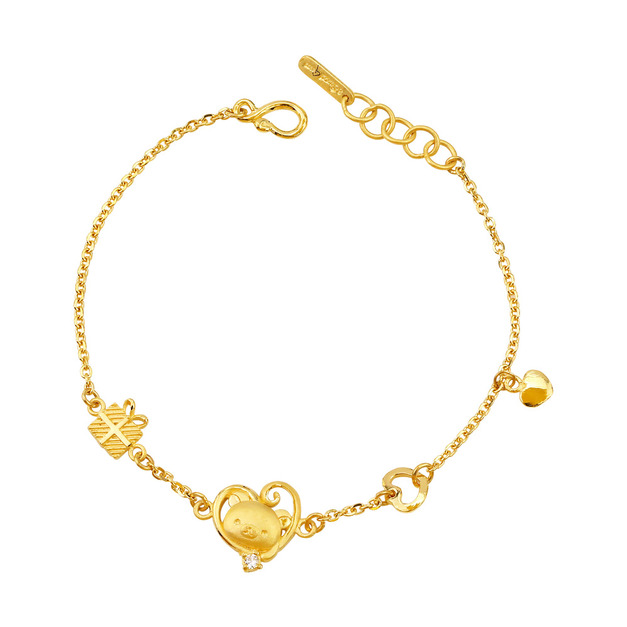 禮遇時光-拉拉熊黃金手鍊-Rilakkuma