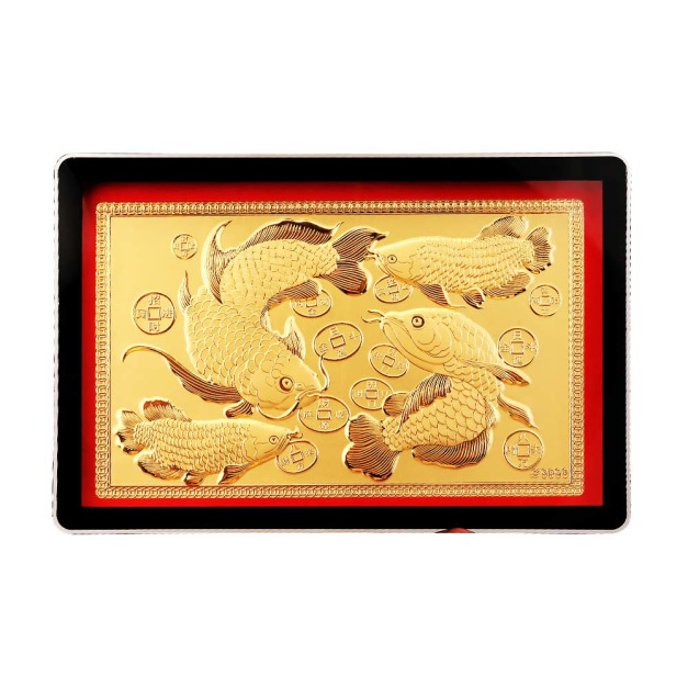 金耀龍魚-相框式黃金擺件 金耀龍魚-相框式黃金擺件