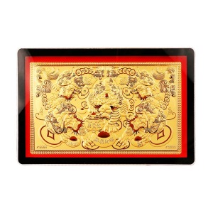 招財貔貅-相框式黃金擺件 招財貔貅-相框式黃金擺件