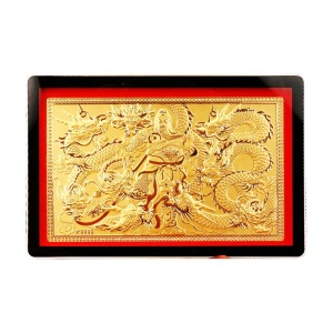 關公御龍-相框式黃金擺件 關公御龍-相框式黃金擺件