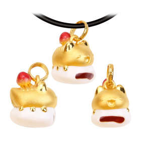 草莓大福咖波黃金墜子-貓貓蟲咖波BugcatCapoo 草莓大福咖波黃金墜子-貓貓蟲咖波BugcatCapoo