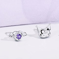 酷洛米-小惡魔・愛心飛飛誕生石-純銀耳環-邱比特系列_1 酷洛米-小惡魔・愛心飛飛誕生石-純銀耳環-邱比特系列_1