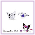 酷洛米-小惡魔・愛心飛飛誕生石-純銀耳環-邱比特系列 酷洛米-小惡魔・愛心飛飛誕生石-純銀耳環-邱比特系列