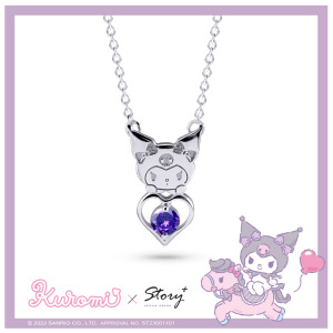 酷洛米Kuromi - Lucky Heart誕生石小惡魔-客製純銀項鍊 酷洛米Kuromi - Lucky Heart誕生石小惡魔-客製純銀項鍊