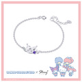 酷洛米-Kuromi-晶鑽純銀手鍊-Sanrio學院Mix系列 酷洛米-Kuromi-晶鑽純銀手鍊-Sanrio學院Mix系列