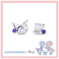 酷洛米-Kuromi-晶鑽純銀耳環-Sanrio學院Mix系列 酷洛米-Kuromi-晶鑽純銀耳環-Sanrio學院Mix系列