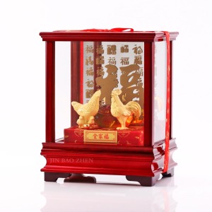 帶路雞-金雞純黃金藝術擺件 帶路雞-金雞純黃金藝術擺件