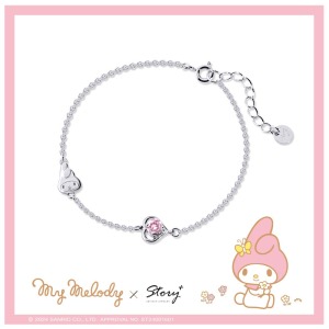 美樂蒂My Melody-守護誕生石-客製純銀手鍊 美樂蒂My Melody-守護誕生石-客製純銀手鍊