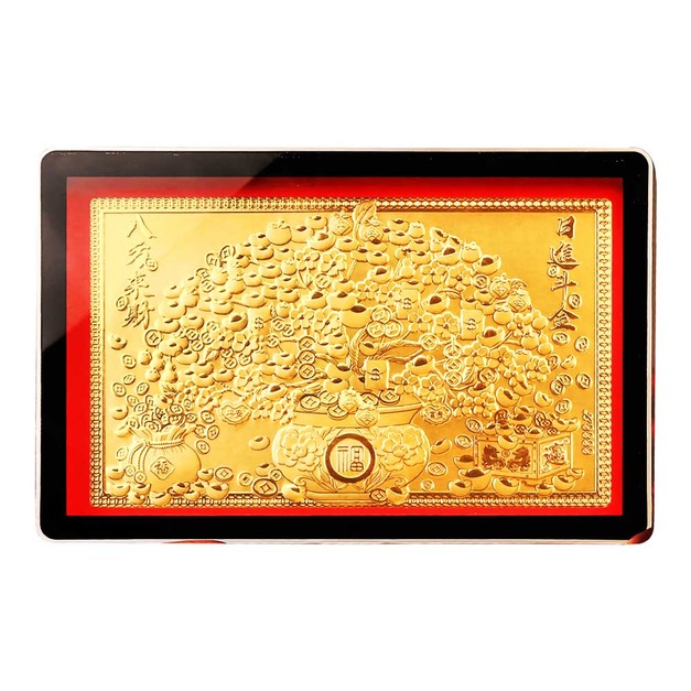 招財樹-黃金金箔畫擺件