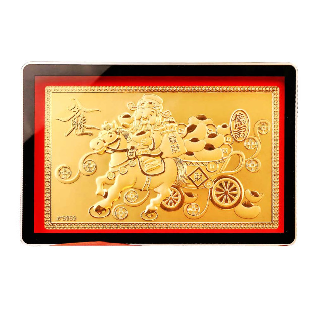 財神爺-黃金金箔畫擺件 財神爺-黃金金箔畫擺件