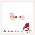 美樂蒂-MyMelody-珠貝花純銀耳環-繁花系列 美樂蒂-MyMelody-珠貝花純銀耳環-繁花系列