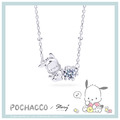 帕恰狗-Pochacco-純銀項鍊-莫桑石單鑽系列 帕恰狗-Pochacco-純銀項鍊-莫桑石單鑽系列